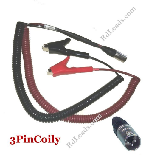 3 Pin Coily Cord 7  FT Leads